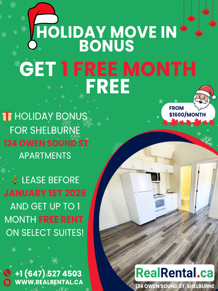 realrental.ca holiday gift bonus promo 1 month free for shelburne rental mid - tall v3